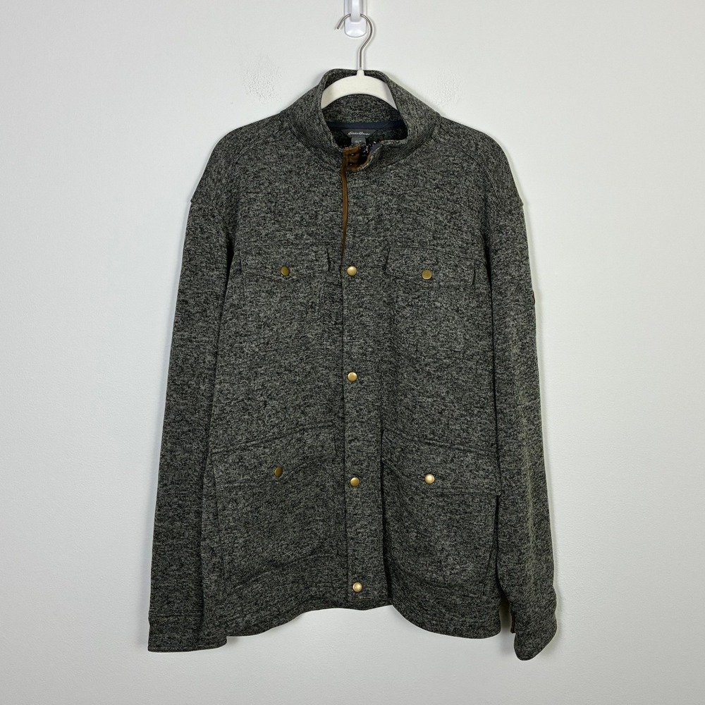 Eddie Bauer Radiator Field Jacket Mens XL Gray Military Pockets Barn Chore